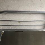 Aluminum wall coat rack with mirror and hat rack 50s