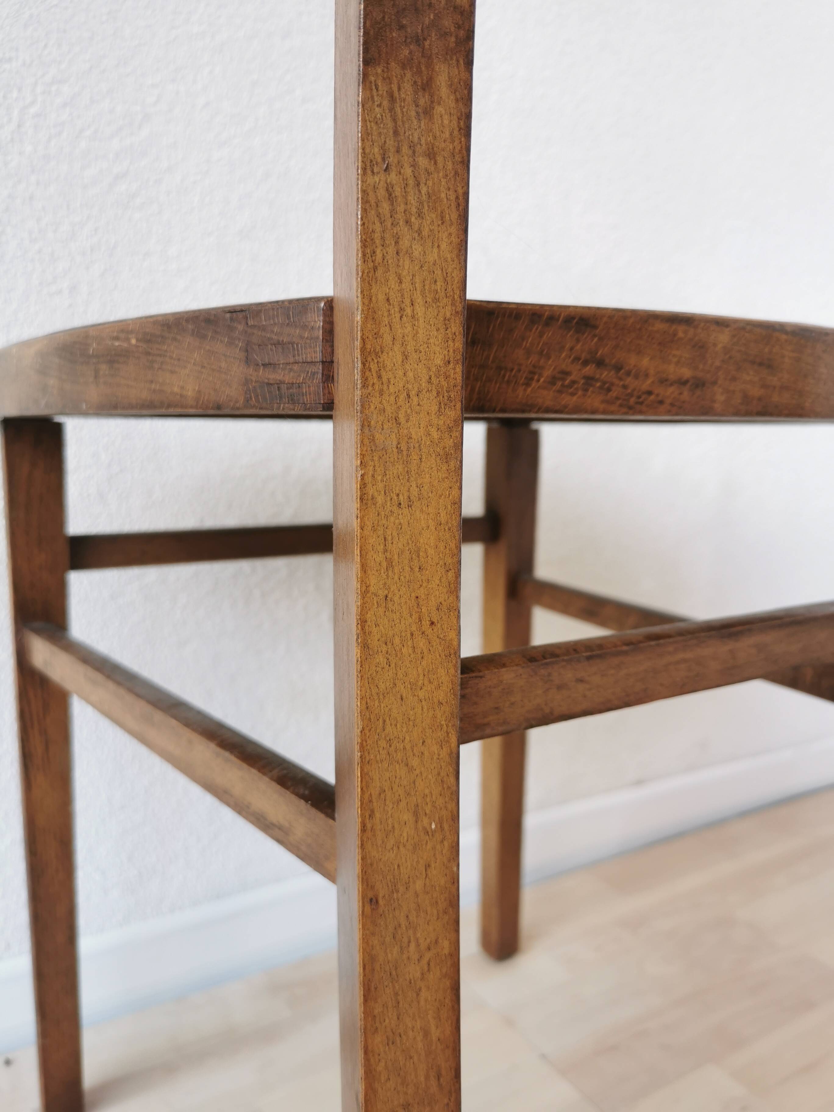 Vintage Wooden Dining Chair: Tyrolean Farmhouse Bistro, 1970s