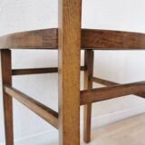 Vintage Wooden Dining Chair: Tyrolean Farmhouse Bistro, 1970s
