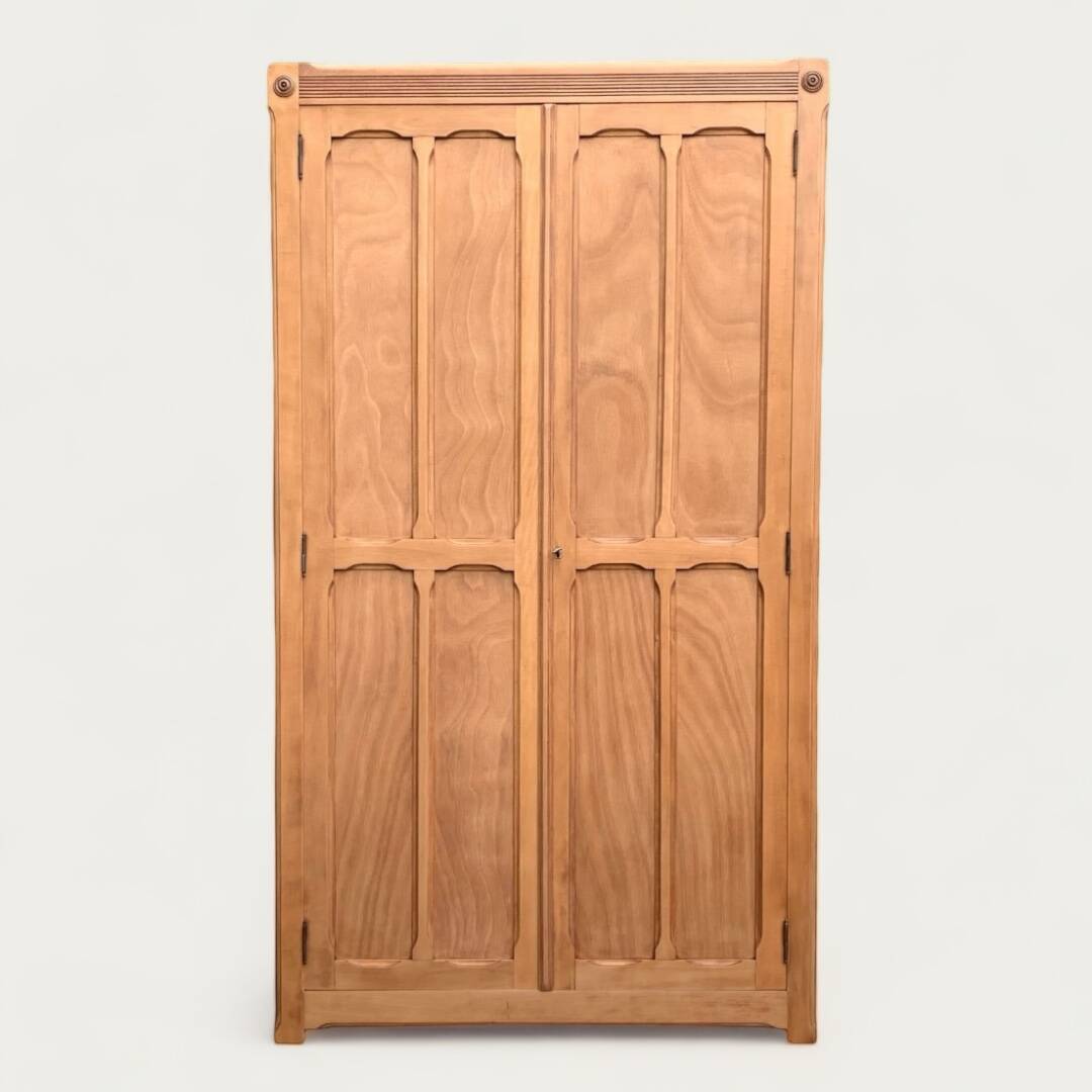 Parisian paneled cabinet in raw wood, 1940