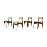 Mid-century modern scandinavian teak dining chair, 1960s, set of 4