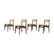 Chaise de salle à manger scandinave moderne en teck du milieu du siècle, années 1960, ensemble de 4