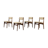Mid-century modern scandinavian teak dining chair, 1960s, set of 4