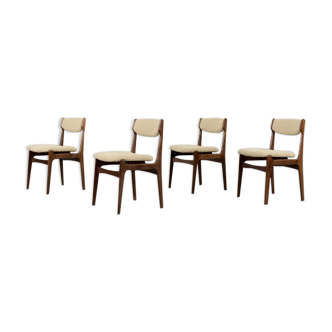 Mid-century modern scandinavian teak dining chair, 1960s, set of 4