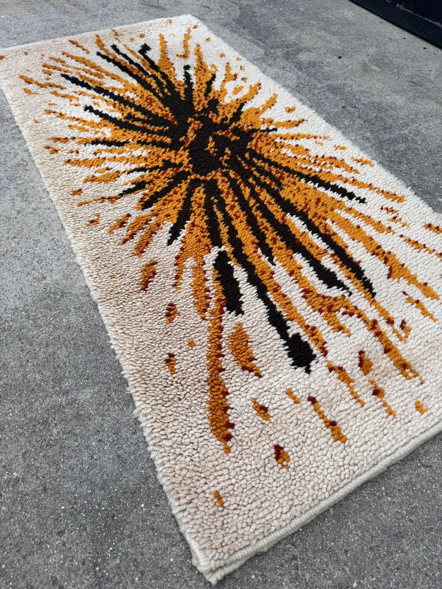 Tapis style Rya scandinave années 70