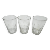 Trio of Baccarat liqueur glasses – Richelieu pattern – Signed crystal