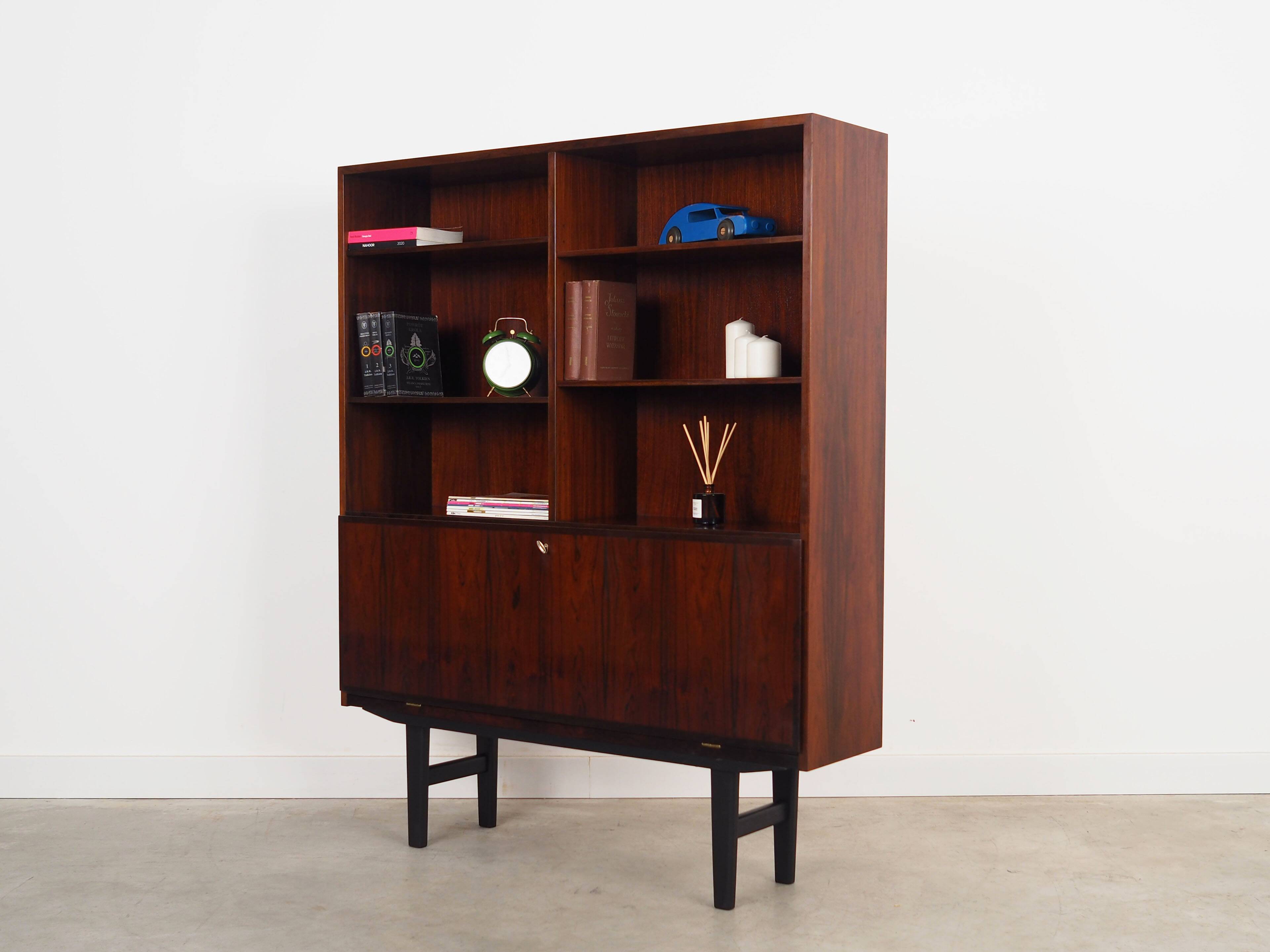 Rosewood bookcase, Danish design, 1960s, manufactured by Omann Jun