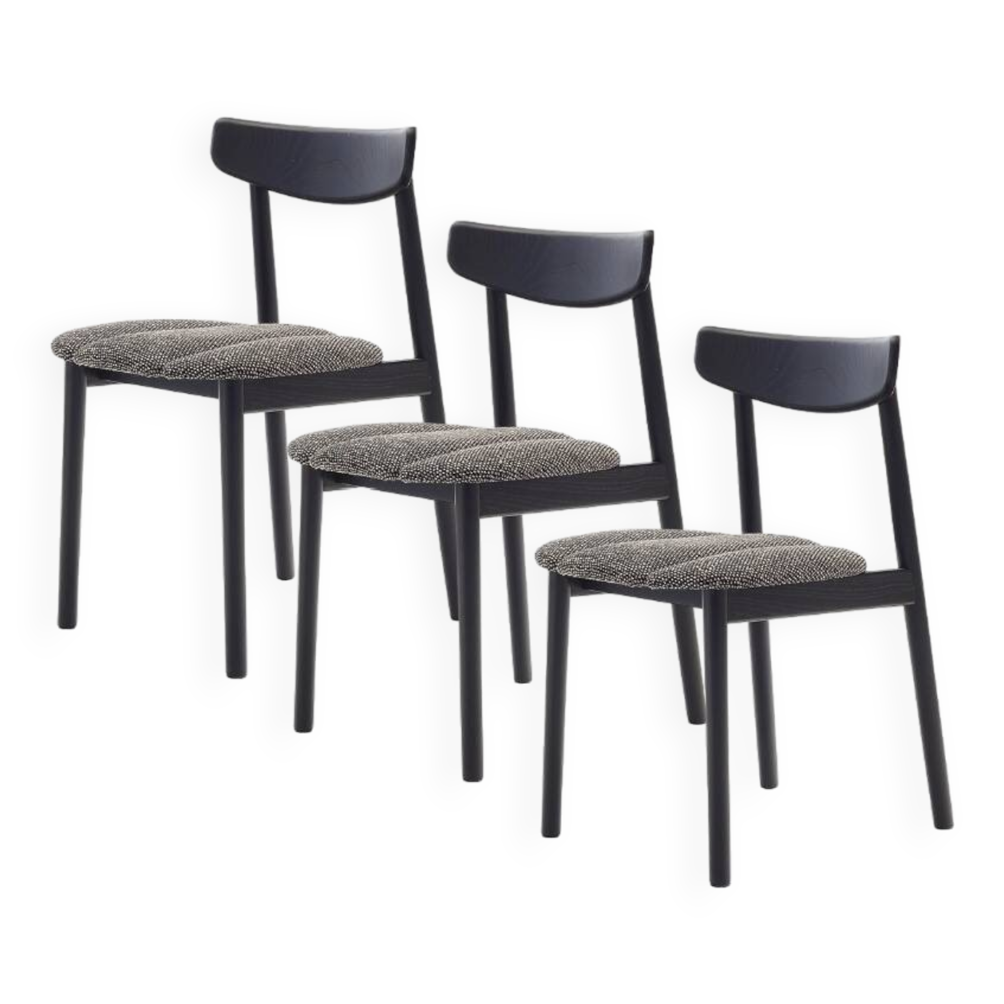 Lot de 3 chaises Klee Tapissées