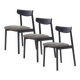 Lot de 3 chaises Klee Tapissées
