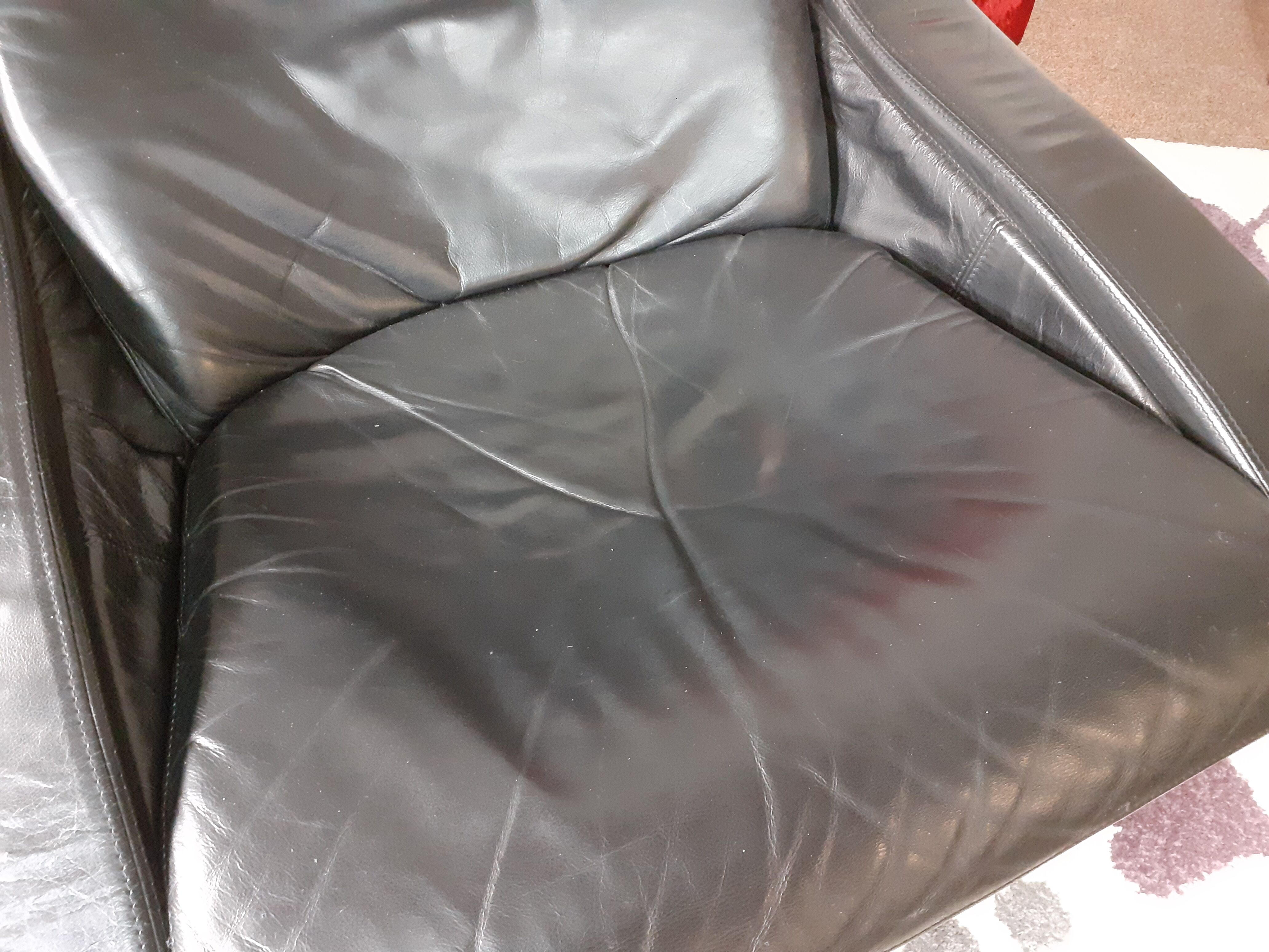 Swivel leather chair