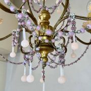 Lustre italien opaline rose