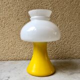 Bedside lamp glass opalin vintage 70