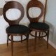 6 baumann seagull chairs dark beech black skai