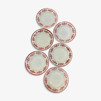 Lot de 6 assiettes Saint Amandinoise modèle 2583