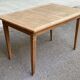 Louis XVI dining table renovated in raw wood from the 19th century