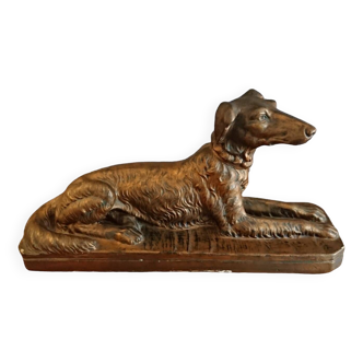 Vintage floro plaster dog