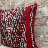 Berber Cushion, Vintage Moroccan Rug Cushion Cover, Berber Wool Cushion Covers.