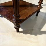 Antique bedside table in solid wood, turned base