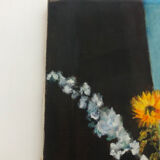 Oil on canvas bouquet signed