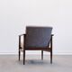 Mid Century Easy Chair in warm gray textile.