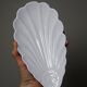 4 white porcelain Limoges shell rococo vintage dishes