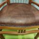 Fauteuil de bureau en teck et cuir vintage