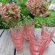 Lot de 12 verres roses