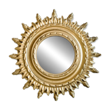 Antique golden witch's eye sun mirror