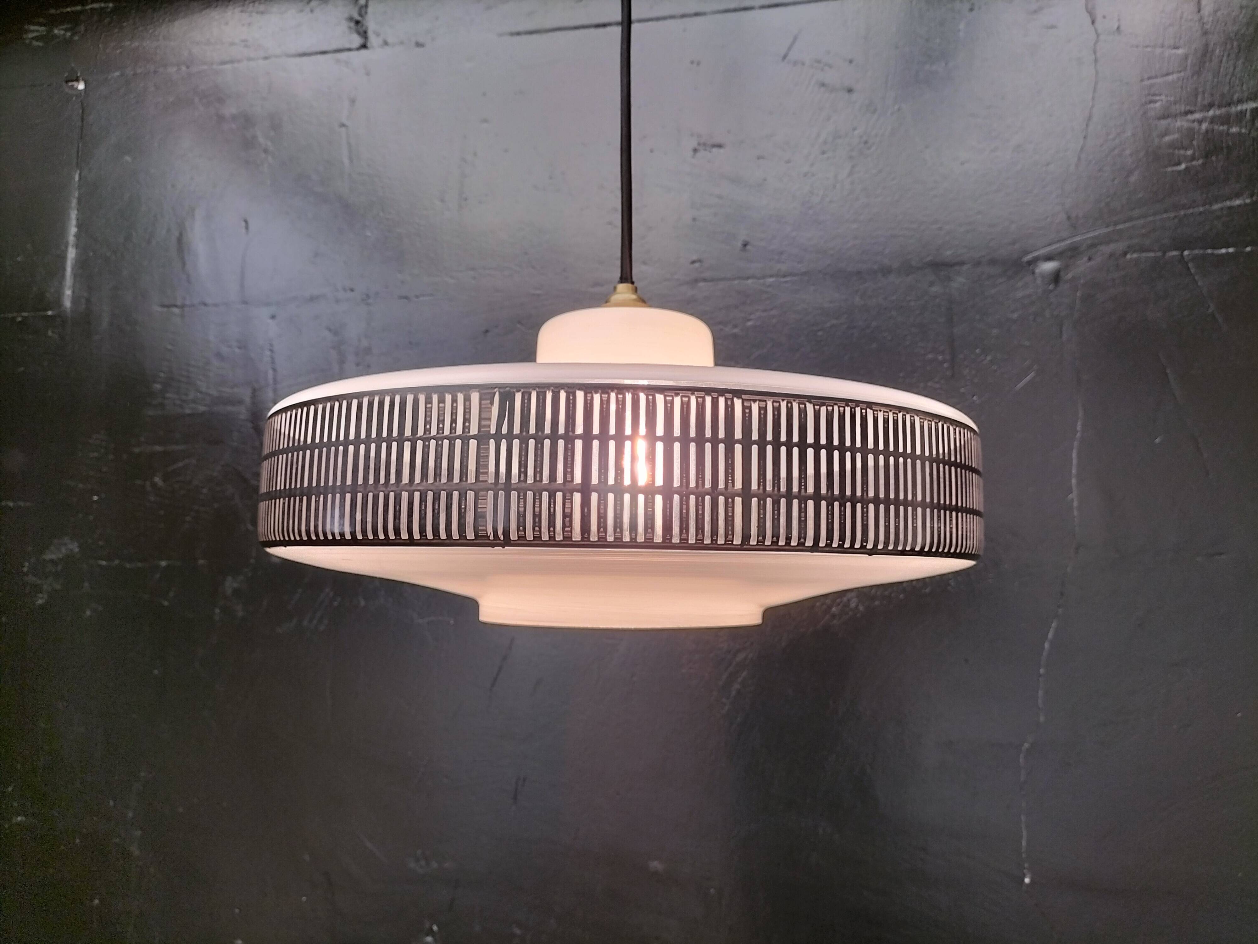 Vintage glass pendant light