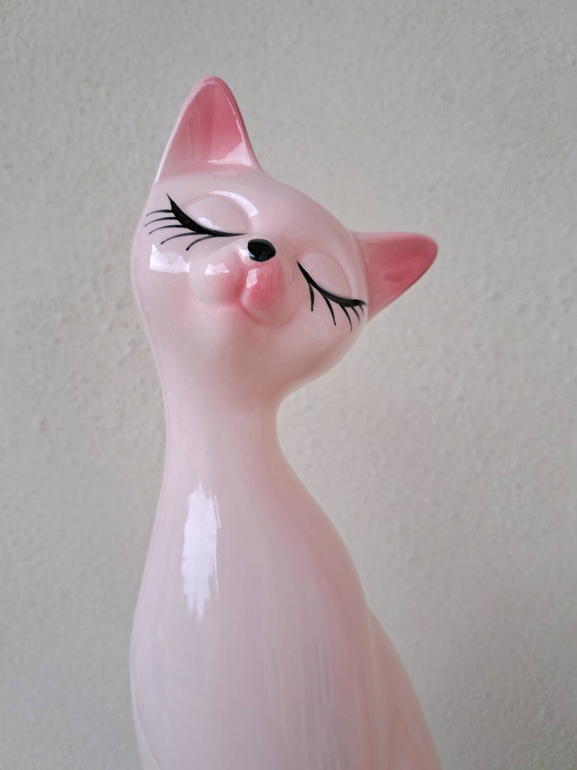 Vintage ceramic cat statue