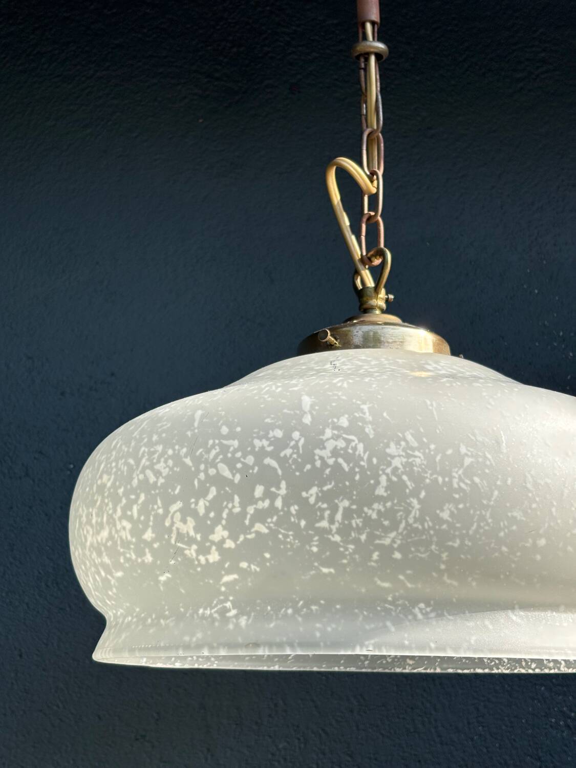 Suspension en verre style Clichy