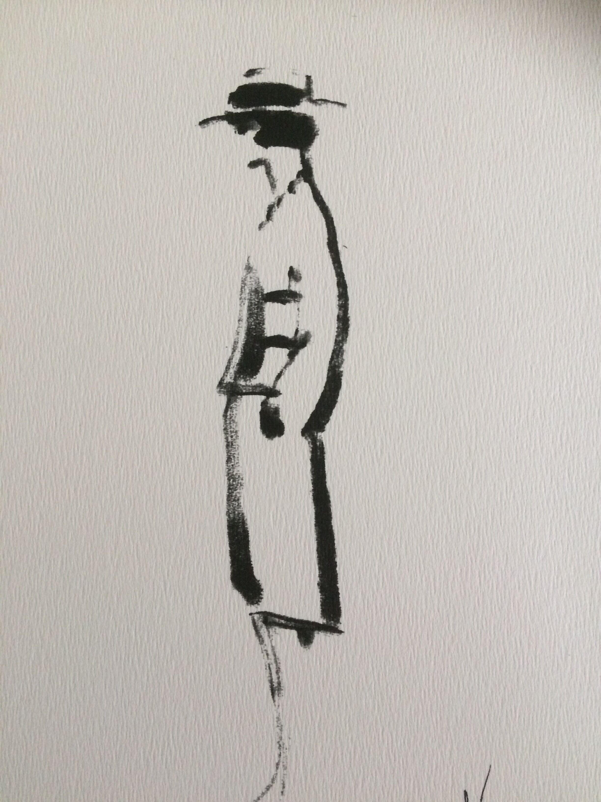 Chanel: beautiful illustration / drawing / sketch mode. Coco Chanel silhouette
