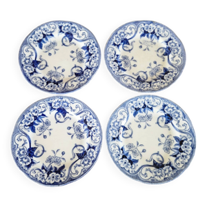 4 assiettes plates creil