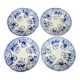Set of 4 flat plates Creil & Montereau model Flora