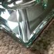 Jean Luce Art Deco ashtray in mercurized Saint Gobain glass