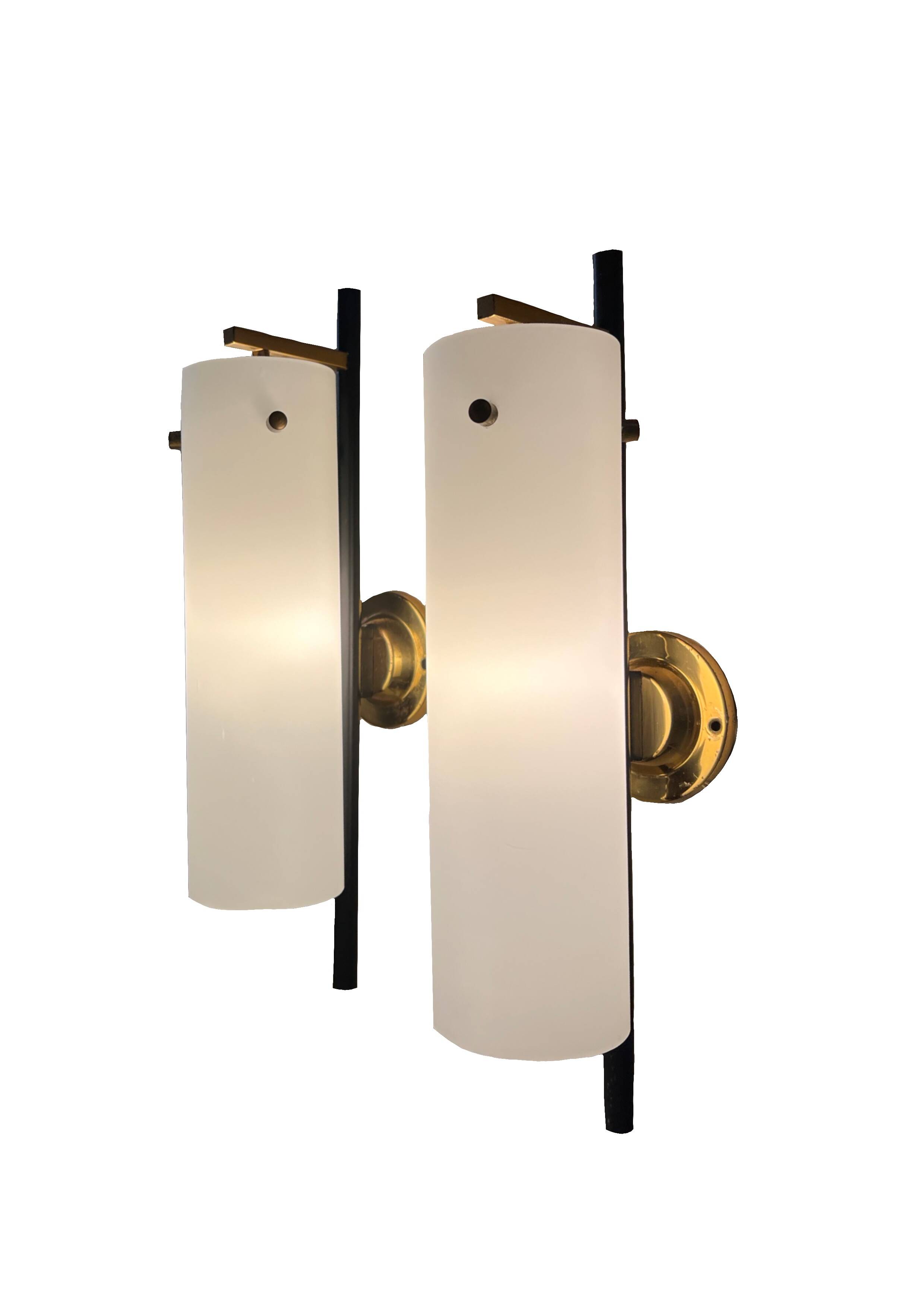 Pair of Mid-Century Modern Wall Sconces