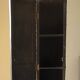 Vintage storage column with clock, solid wood