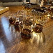 Scandinavian glassware set by Pentti Sarpaneva Turun Hopea Finland for Oy Kumela circa 1972