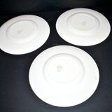 Wedgwood lot de 3 assiettes à dessert faïence moulée Patrician guirlande Angleterre