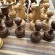 32 Staunton chess pieces in turned boxwood