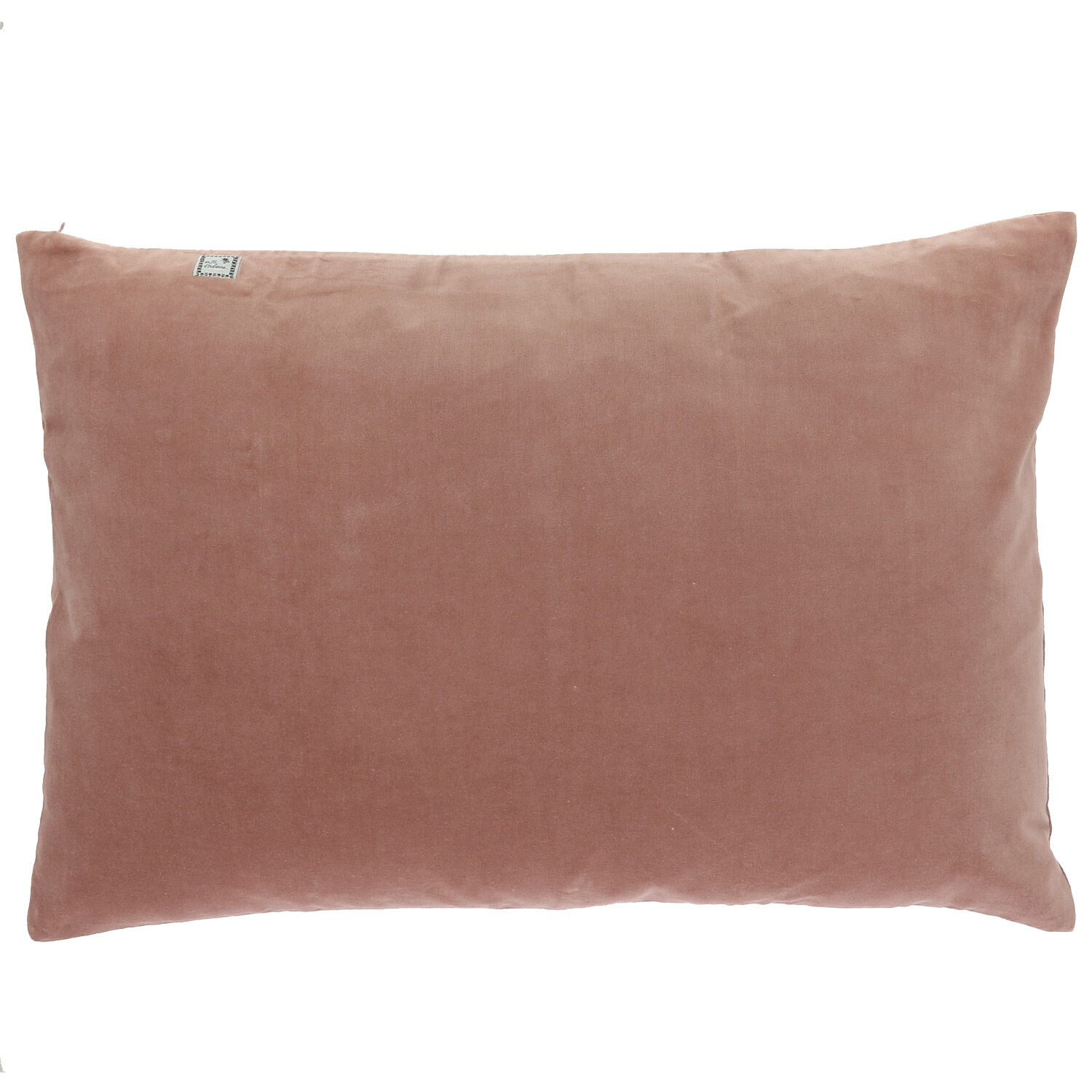 Coussin en velours 75x50cm couleur rose poudre