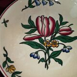 Coat of foot Sarreguemines floral decoration