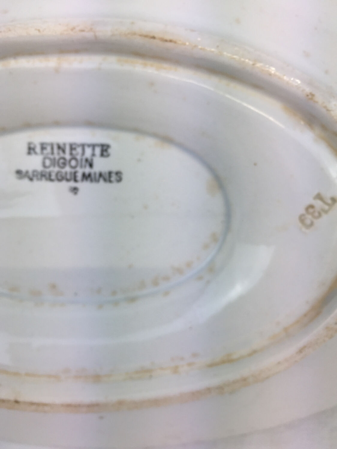Old sauce boat made in France Digoin Sarreguemines