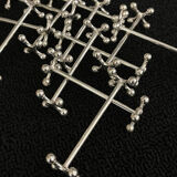 Christofle 12 holder knives balls model atomium very good condition ref CH10PC