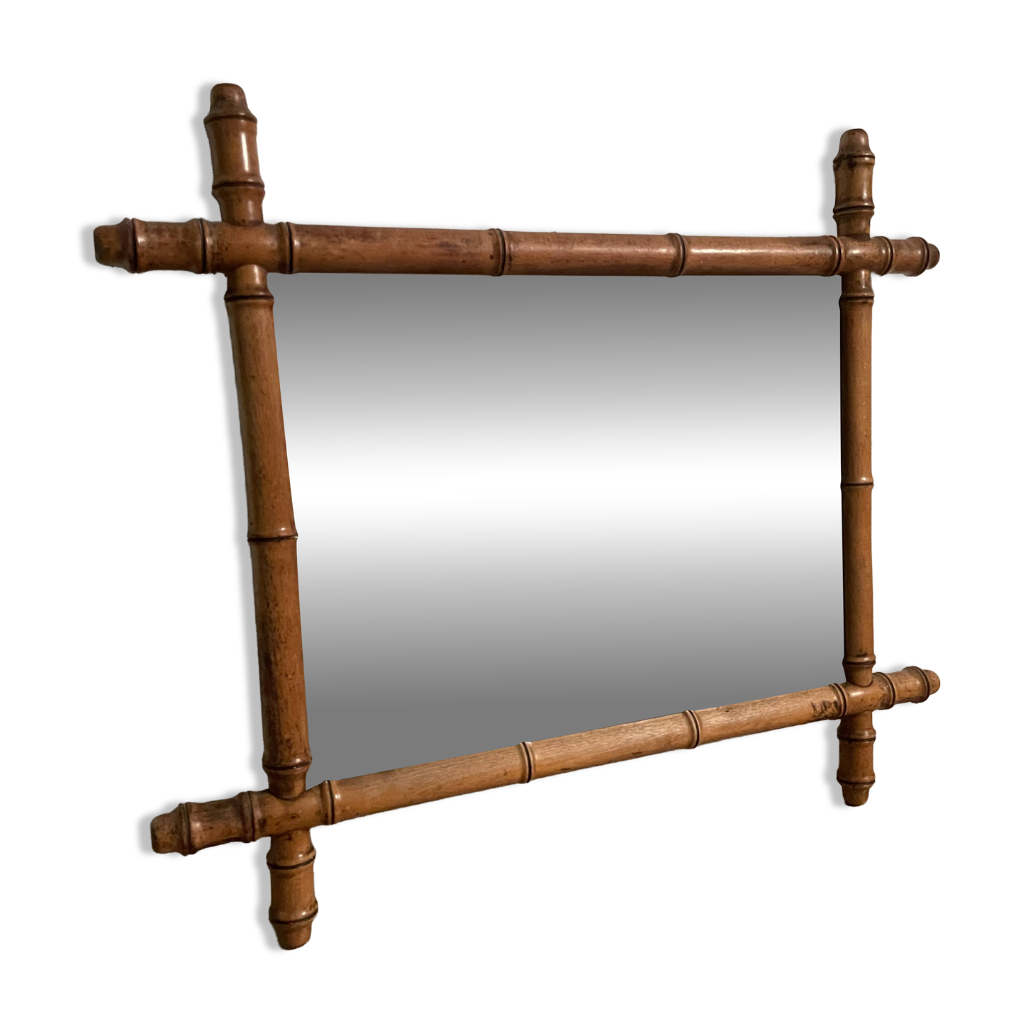 Faux bamboo mirror from the 1950s.