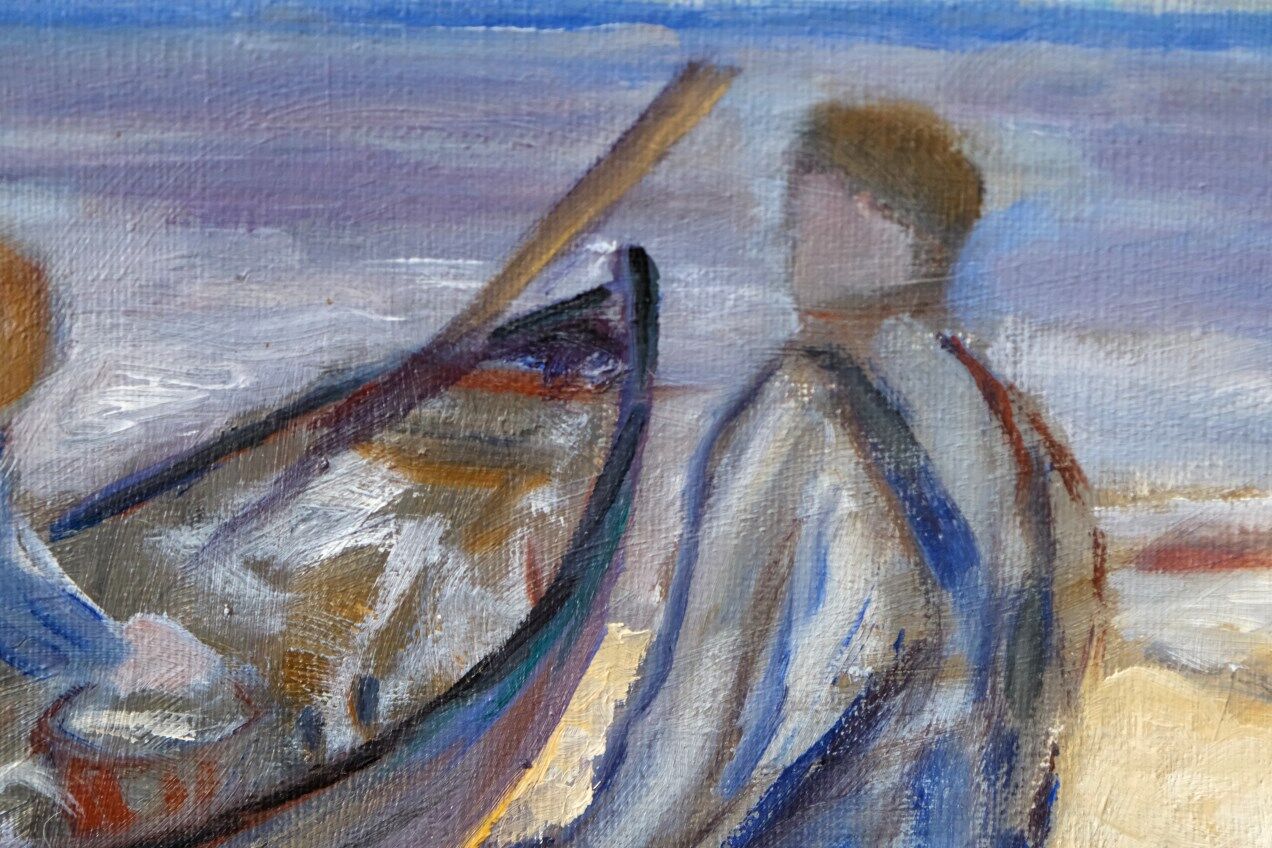 Swedish modern painting, 1970s Börje Nettelbring (1913-1986). oil on canvas. framed.