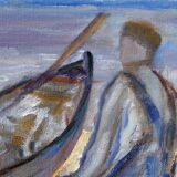 Swedish modern painting, 1970s Börje Nettelbring (1913-1986). oil on canvas. framed.