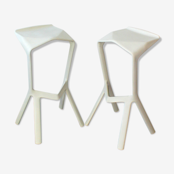 Pair of Miura bar stools by Konstantin Grcic for Plank, 2005.
