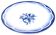 1950s Deep Plate Earthenware Digoin Sarreguemines Marsac model