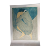 Lithographie originale signée à la main par Pierre Boncompain